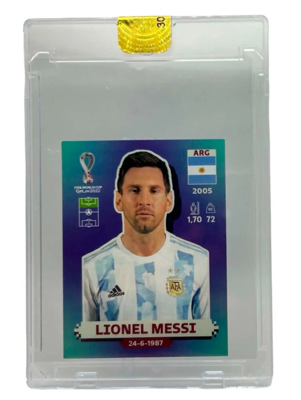 2022 Sticker Panini World Cup Qatar #ARG 20 Lionel Messi  Argentina